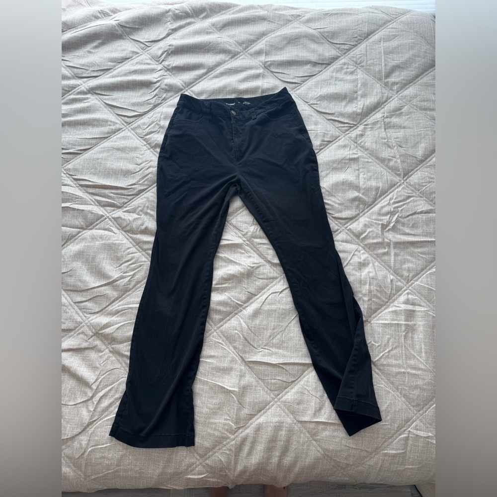 Old Navy Black High waisted uniform Boot cut pants size 10 - Picture 3 of 8